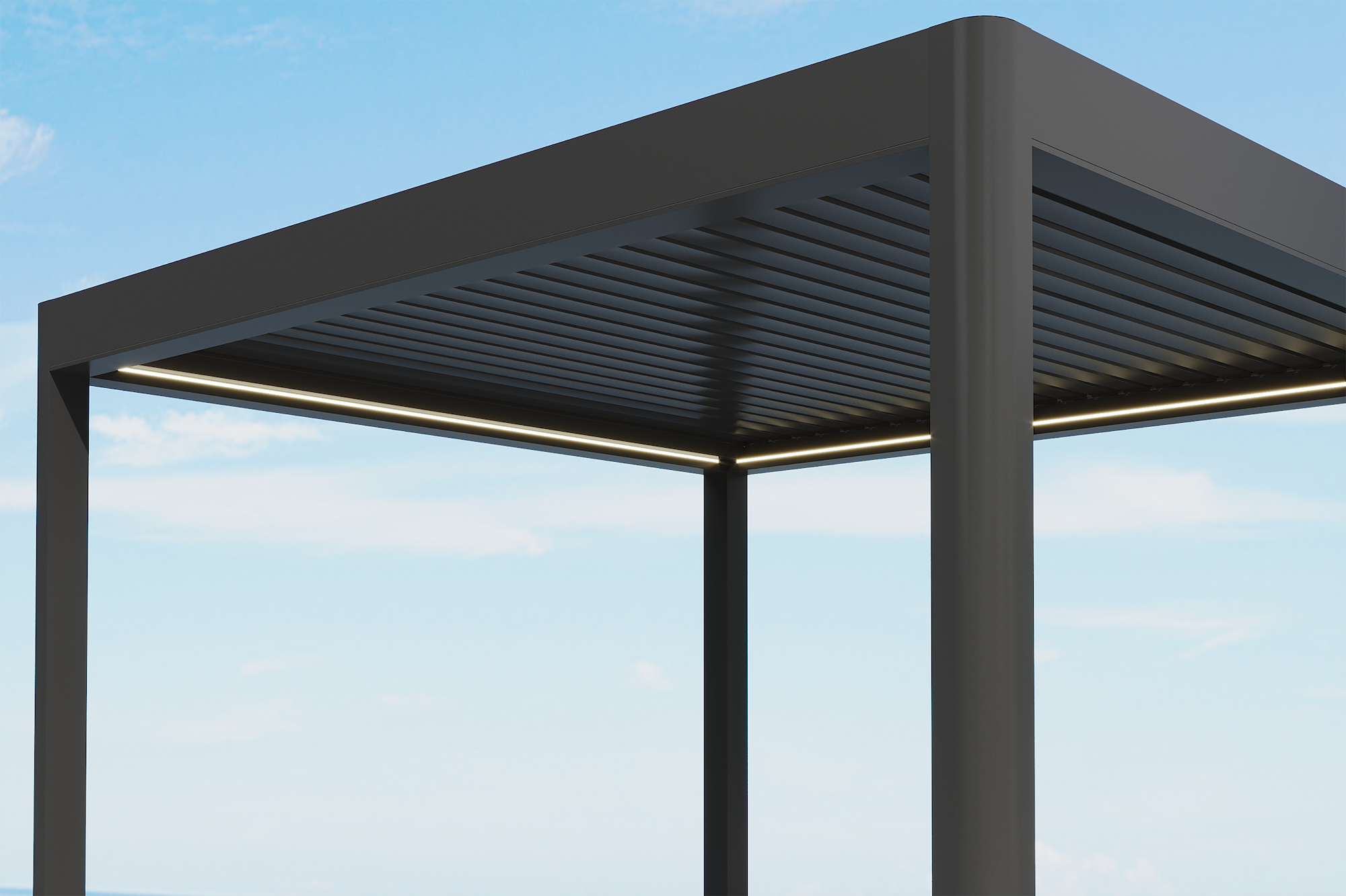 Pérgola eléctrica Genesis 150 Retr Turn 3.7x4 Antracita
