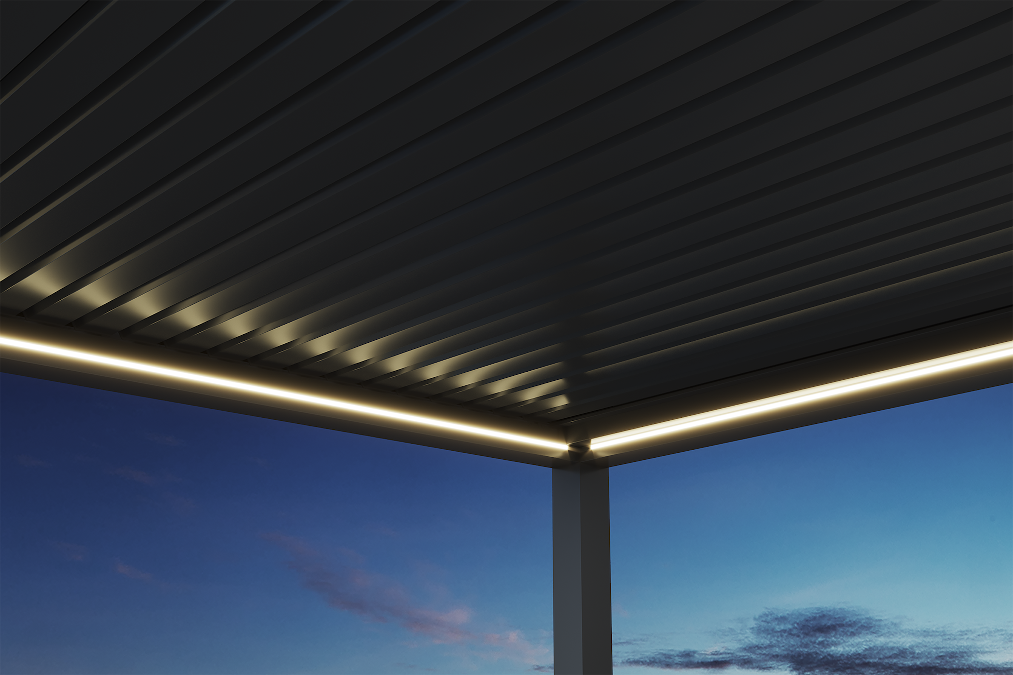 Pérgola eléctrica Genesis 150 Retr Turn 3.7x4 Antracita