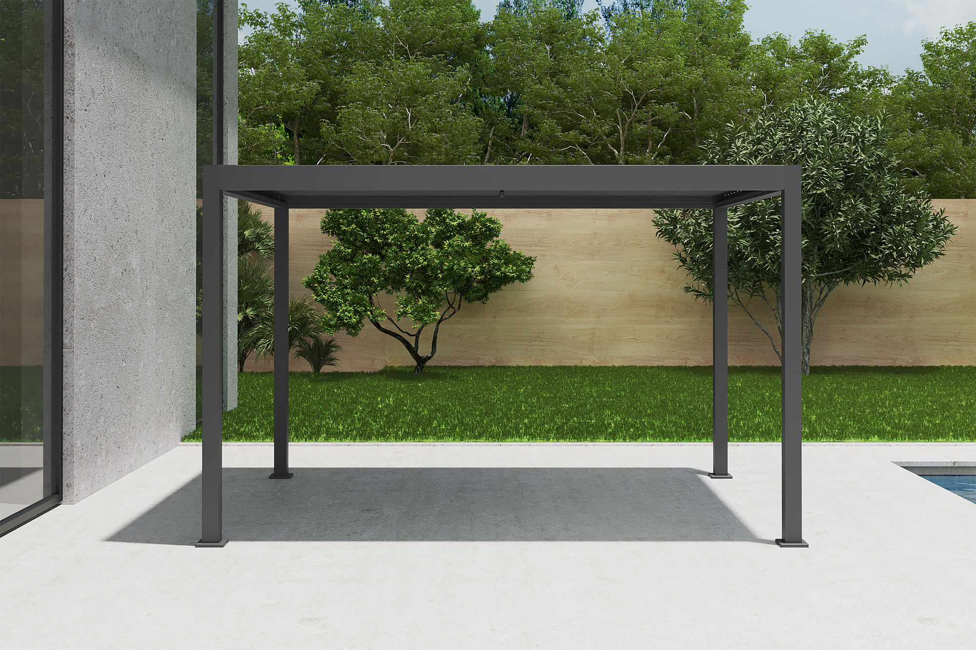 Pérgola Antracita Core+ 110 3x4 con Giro Manual