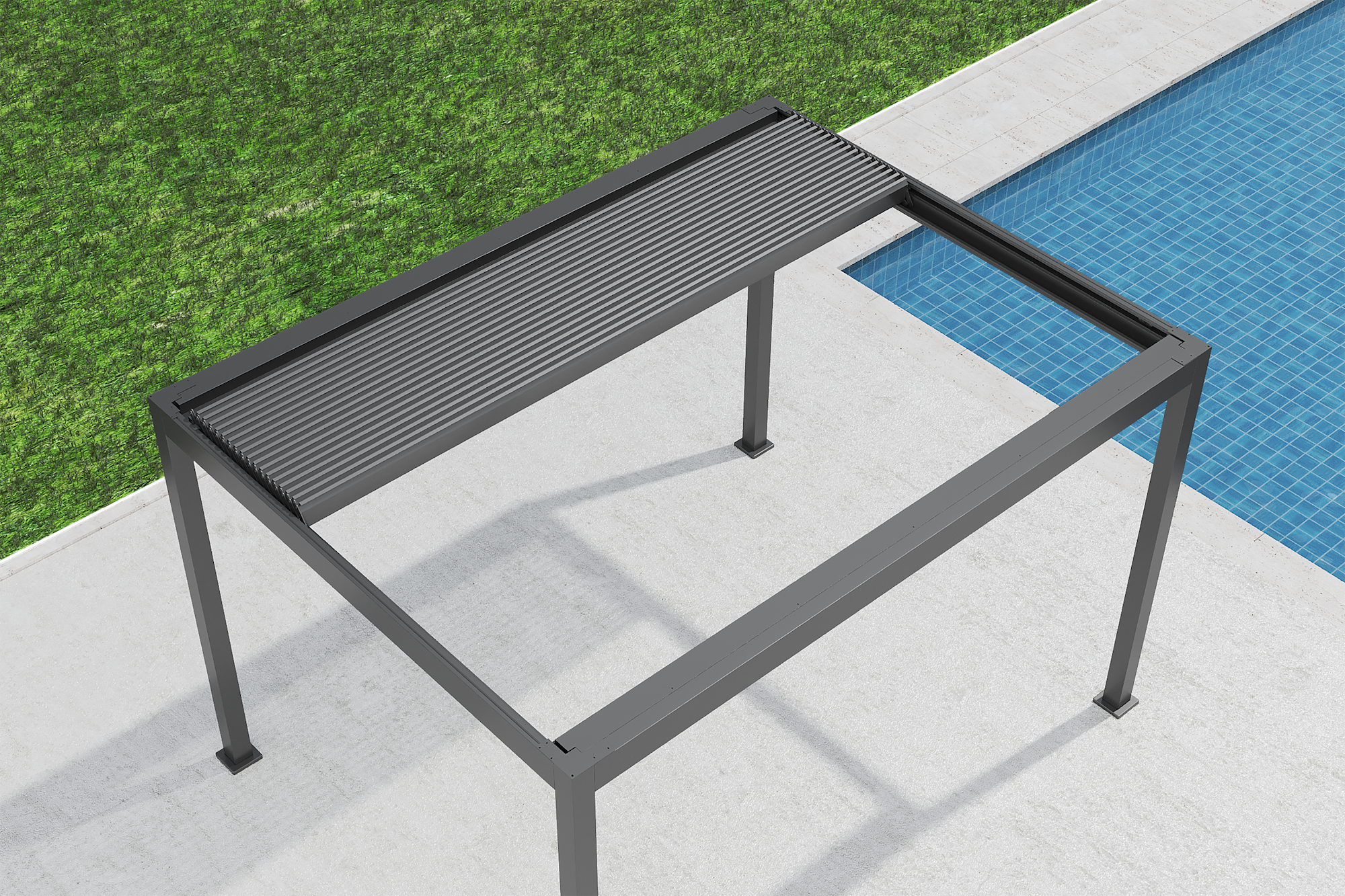 Pérgola Antracita Core+ 110 3x4 con Giro Manual