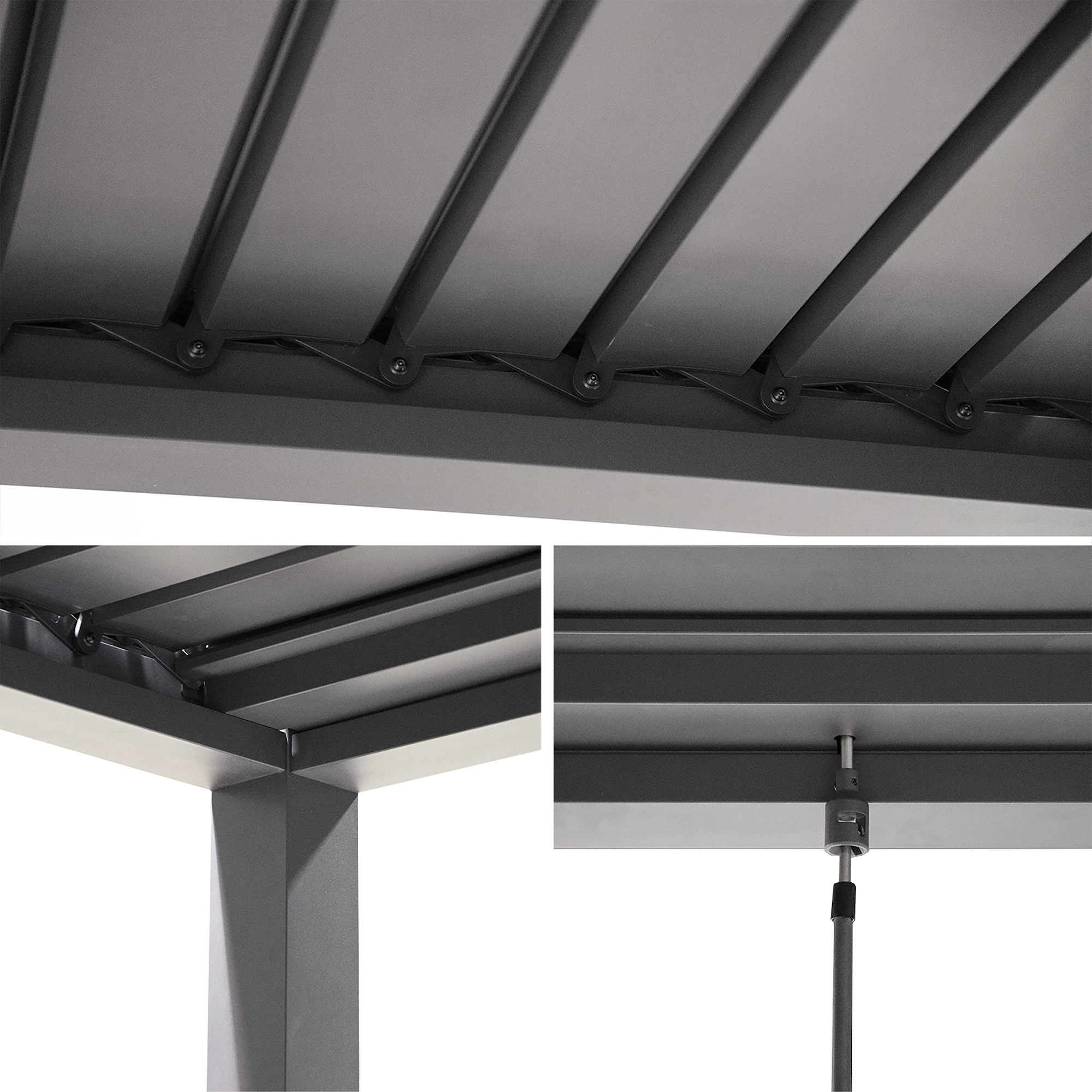 Pérgola Antracita Core+ 110 3x4 con Giro Manual
