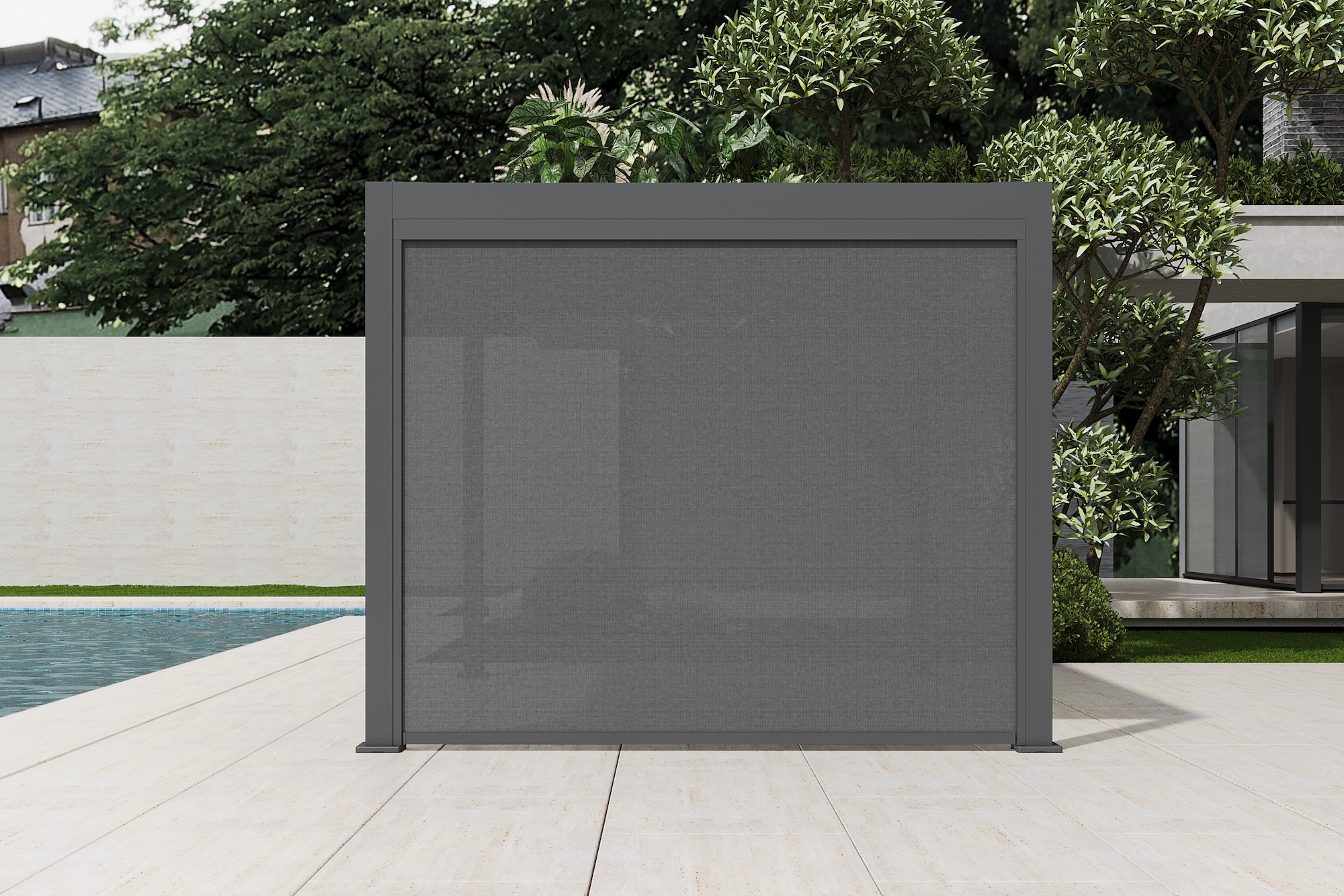 Pérgola Icon 120 Retr 3x4 Antracita E-Pérgola