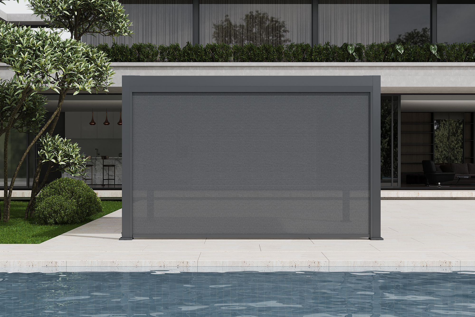 Pérgola Icon 120 Retr 3x4 Antracita E-Pérgola