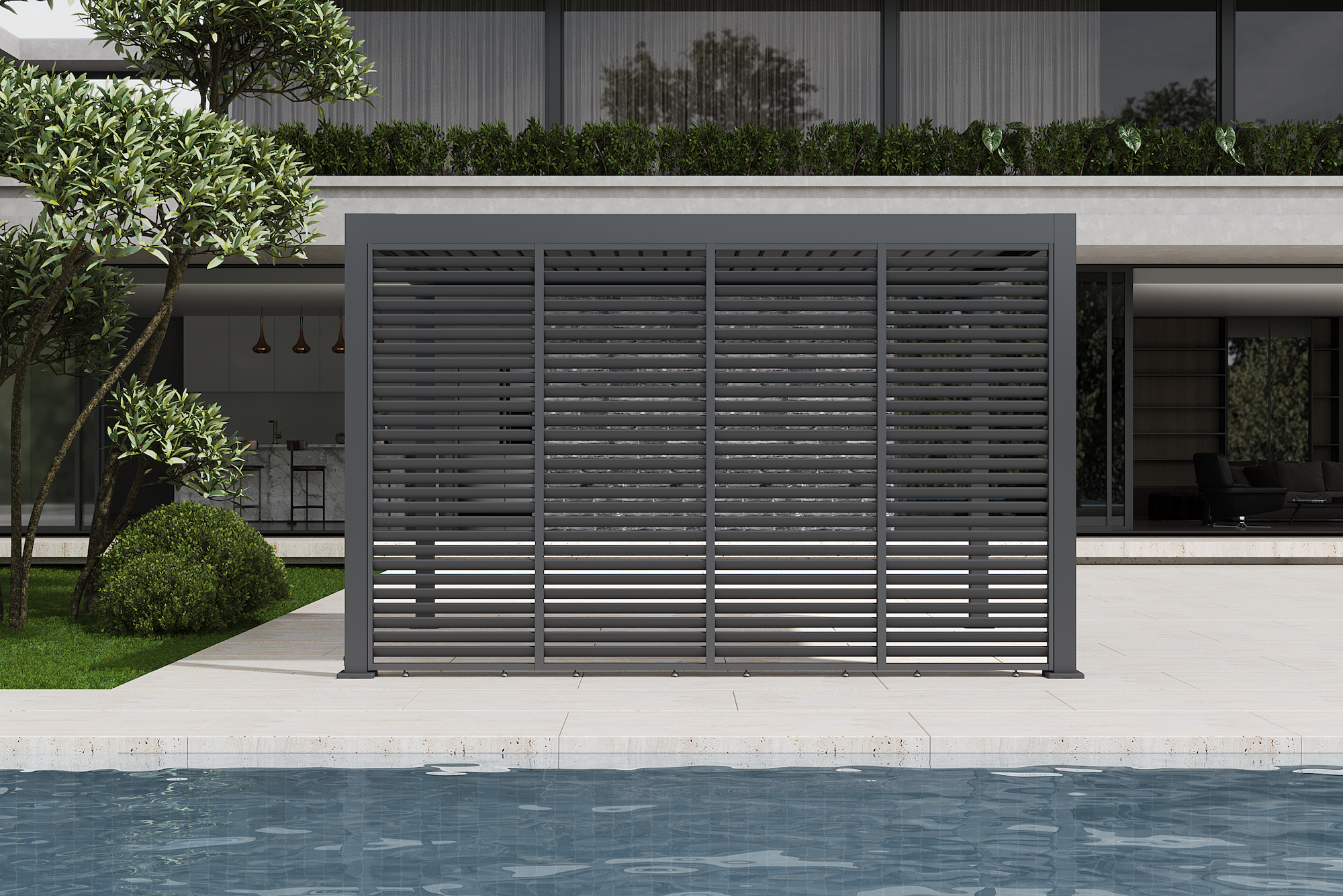 Pérgola Icon 120 Retr 3x4 Antracita E-Pérgola