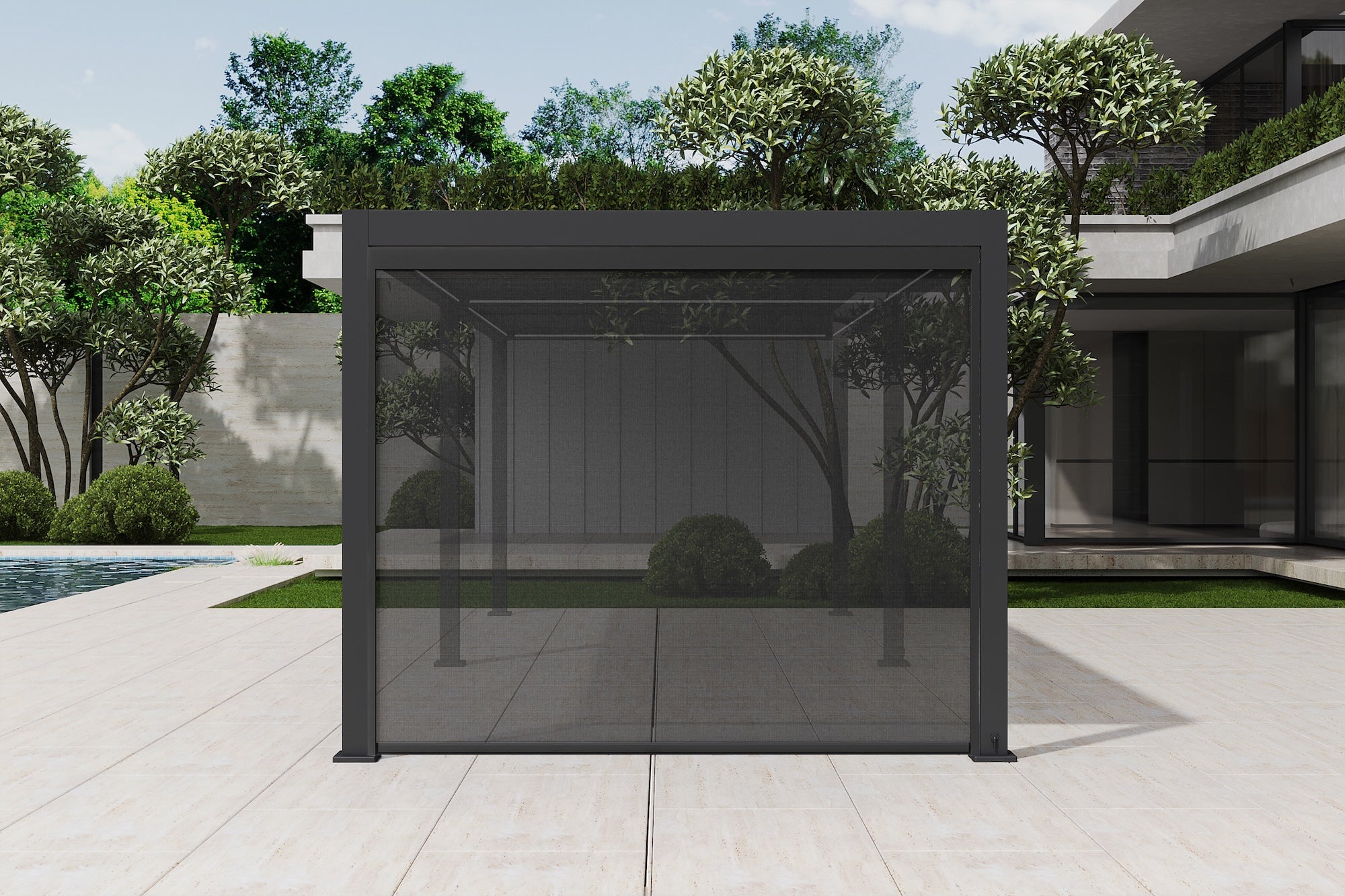 Icon 120 Retr Ext 3x4 Antracita E-Pérgola