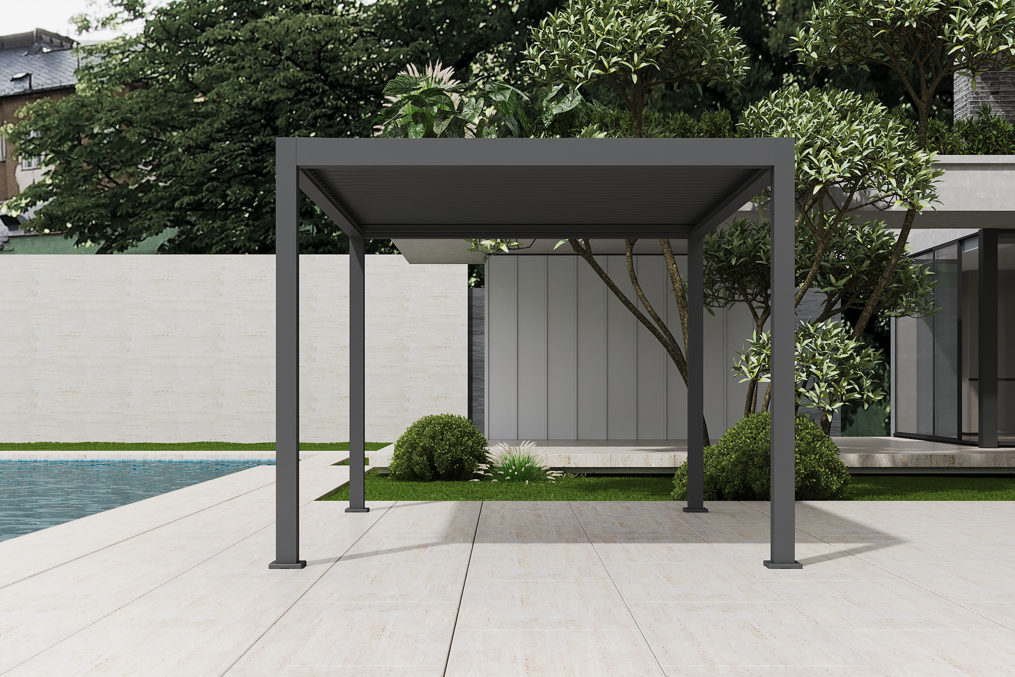 Pérgola Icon 120 Retr 3x4 Antracita E-Pérgola