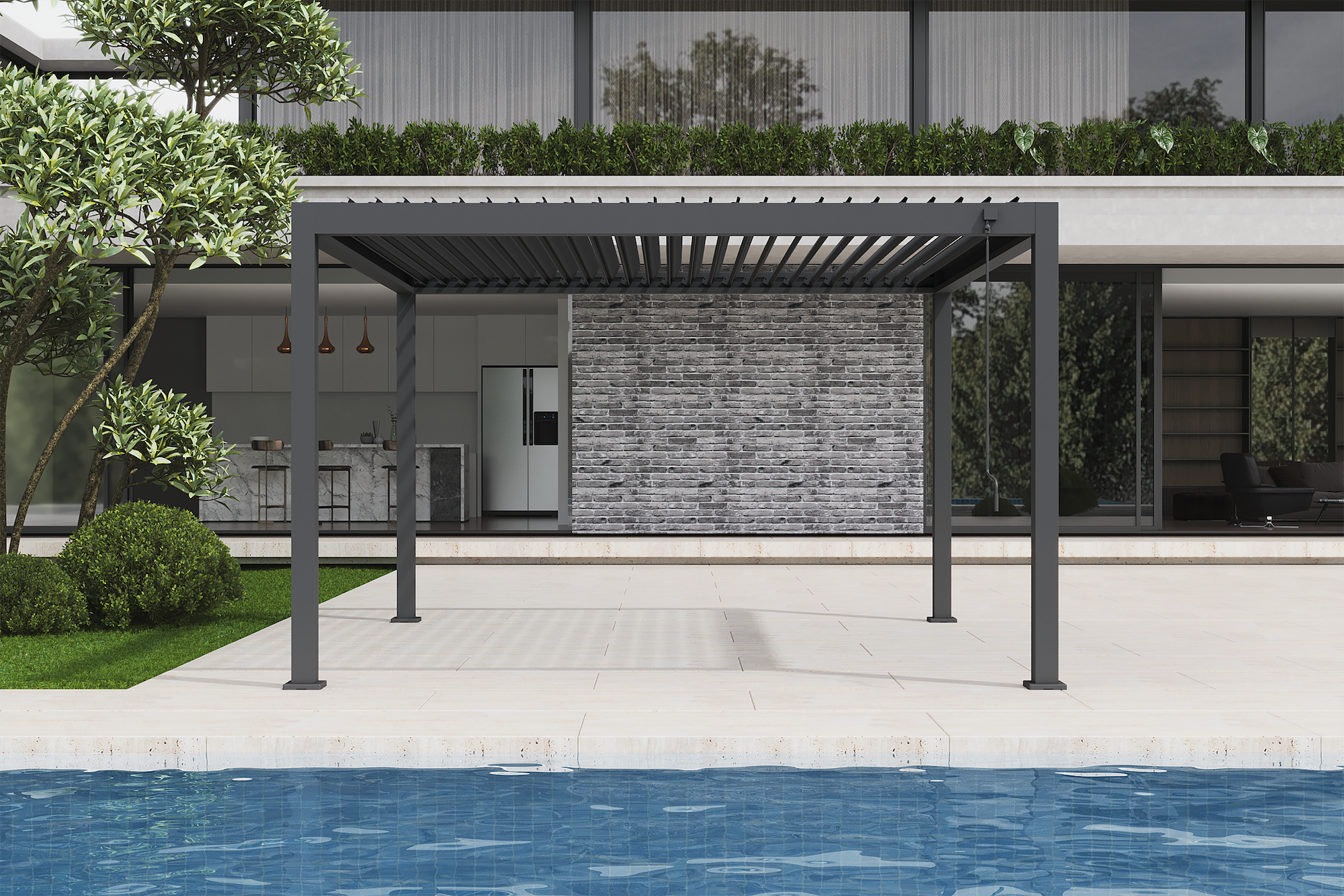 Pérgola Icon 120 4x4 Antracita