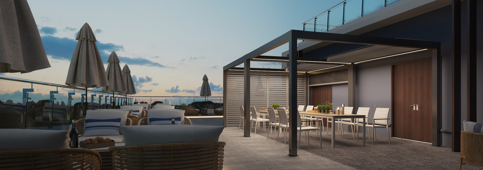 Icon 120 Retr Ext 3x4 Antracita E-Pérgola