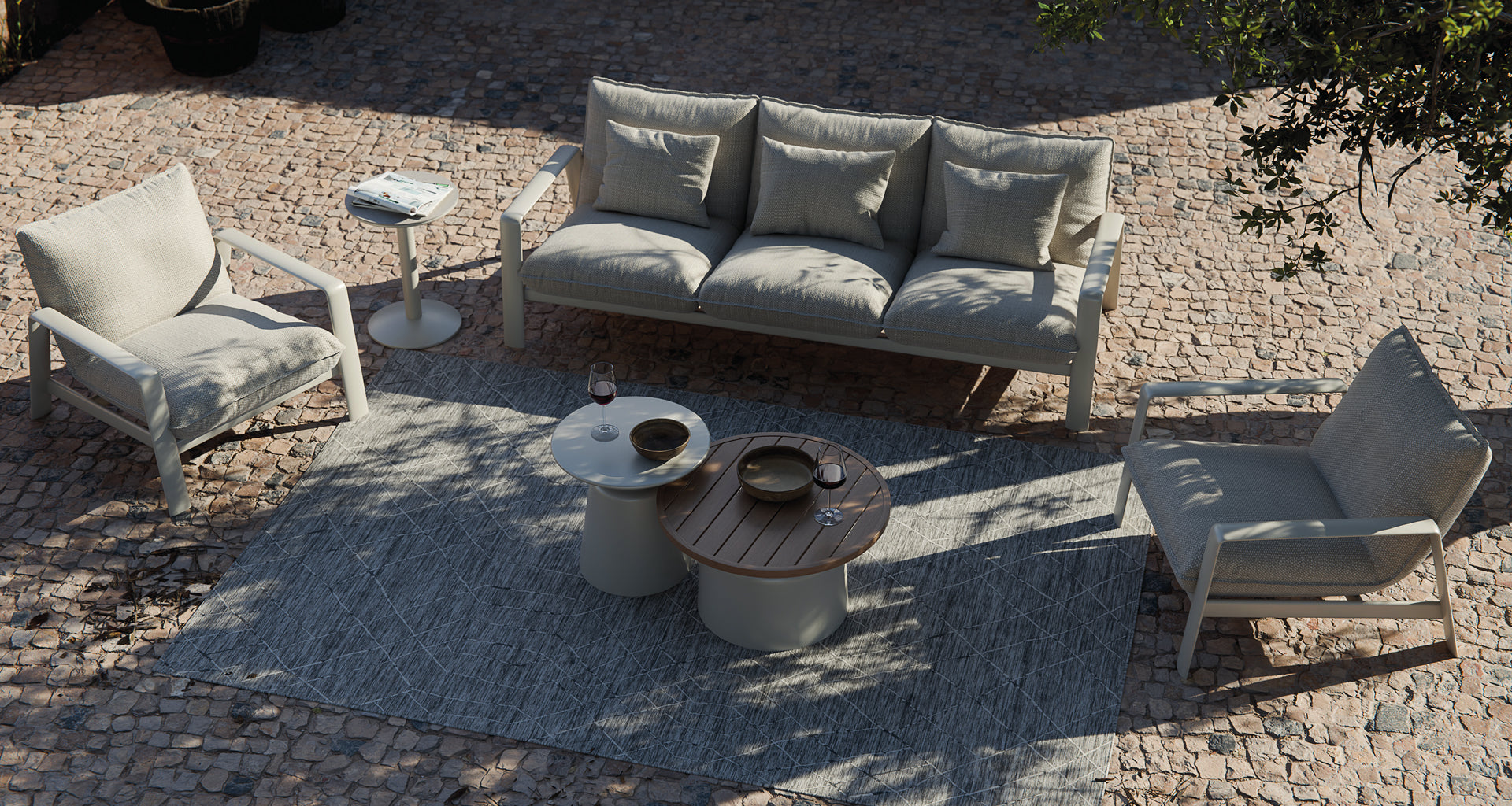 Scandinavian outdoor furniture set from Royal Garden.